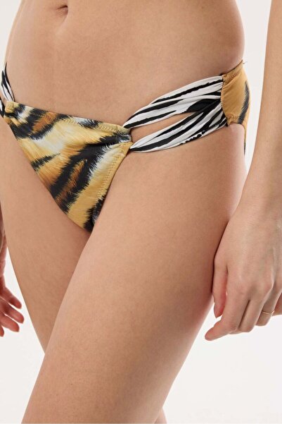 AYYILDIZ 4610 Kaplan Desenli Straplez Bikini Takımı