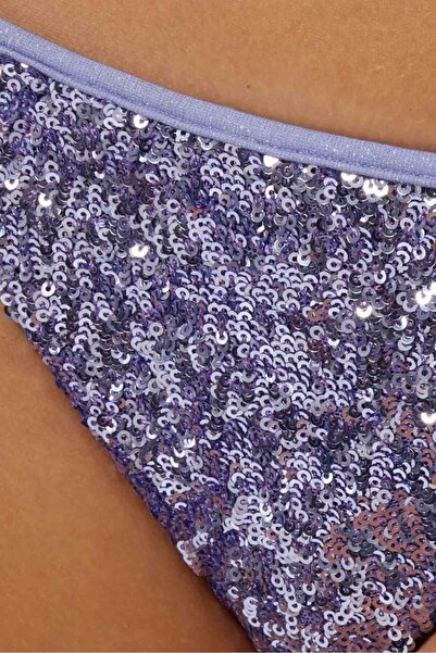 AYYILDIZ 4607 Σετ μπικίνι με παγιέτα λιλά κεντημένη