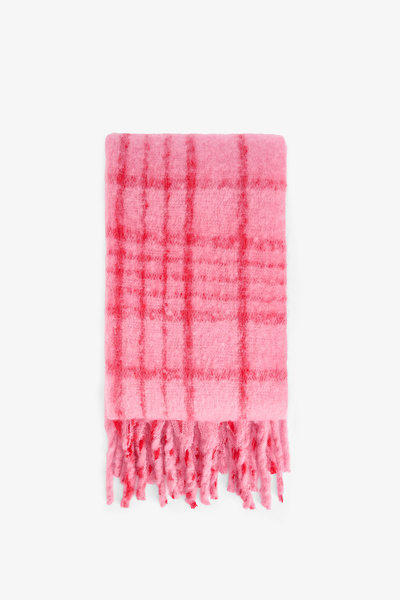 Penti Candy Pink Clara Striped Soft Textured Scarf