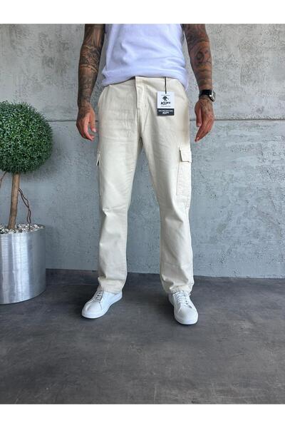 KağanKY Κρέμα πλαϊνή τσέπη Baggy Jean