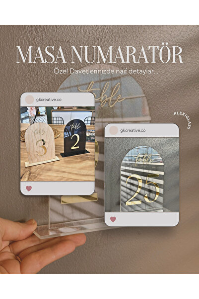 Masa Numarası , Şeffaf , beyaz table, Gold Sayı , Düğün , Lüks Davet Table Number 1 Adet