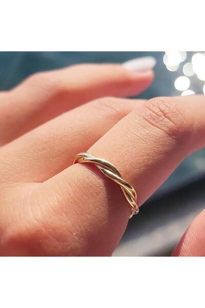 FasekGold Taşsız Altın Yüzük - 14 Ayar Altın Burgu Taşsız Alyans Yüzük - Burg...