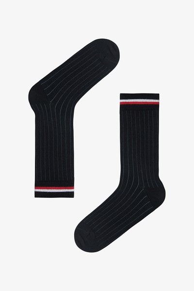 Penti Çok Renkli Erkek Grey Line Çizgili 3'lü Soket Çorap