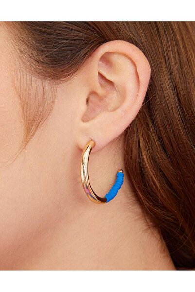 Accessorize Mavi Yarım Halka Küpe Seti