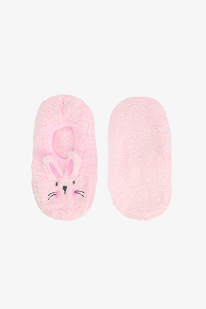 Penti Pembe Kız Çocuk Rabbit Tavşan Nakışlı Aksesuarlı Kaymaz Tabanlı Ev Çetiği