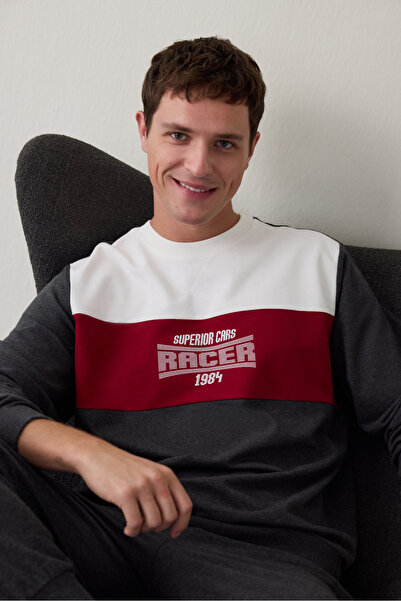 Penti Melanj Racer Erkek Oversize Pamuklu Pijama Takımı
