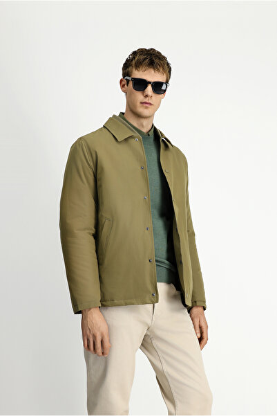 Kiğılı Regular Fit Baby Collar Snap Fastener Coat