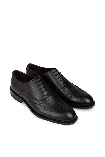 Deery Ανδρικά παπούτσια από γνήσιο δέρμα μαύρα Classic Oxford
