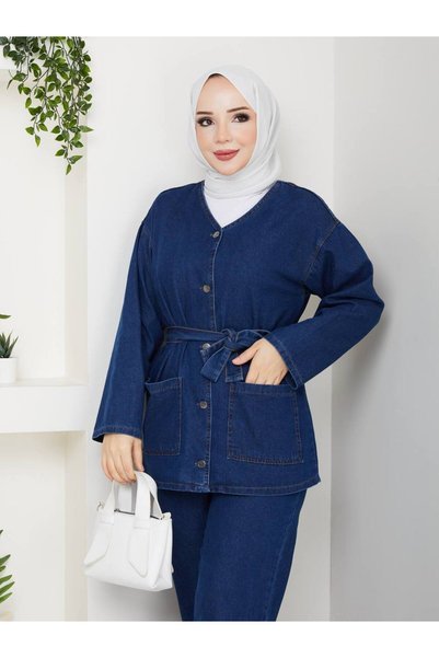 Generic Brand Set de pantaloni și bluză cu nasturi de calitate premium pentru femei