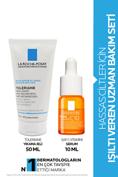 La Roche Posay Hassas Ciltler İçin Işıltı Veren Uzman Bakım Setii: Saf Vitami...