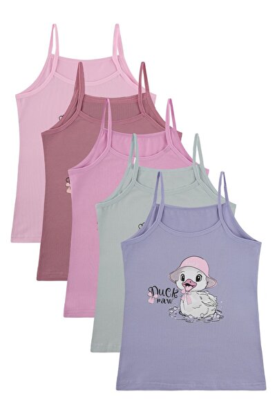 Donella 5-Pack of Girls' Undershirts 4371Pb63