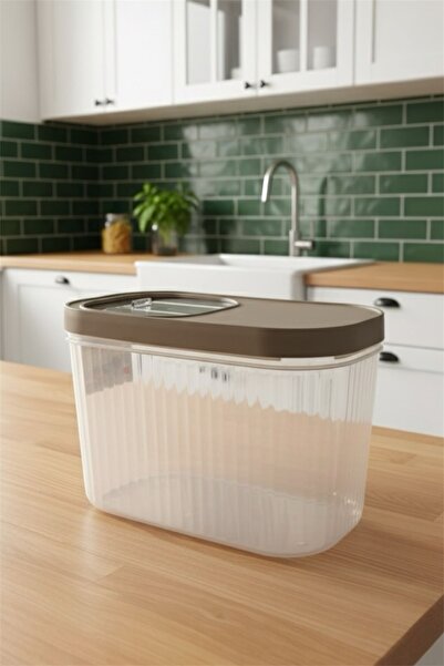 Bayev 2Pcs 10 Lt Sliding Lid Tablet Detergent Storage Box - Detergent Storage Container with Label Anthracite