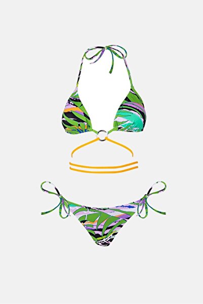AYYILDIZ 4626 Σετ μπικίνι με πράσινο σχέδιο