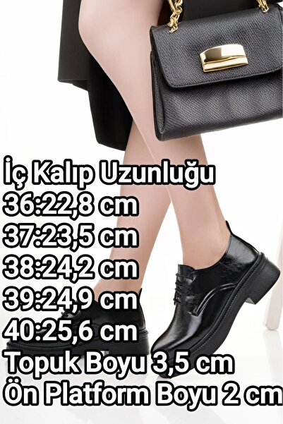 BAHRİNA Kadın Bağcıklı Makosen Loafer Ayakkabı