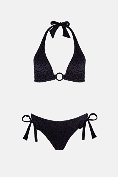 AYYILDIZ 4612 Black Patterned Bikini Set