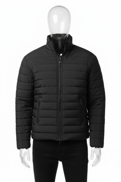 Gameyal Ανδρικό πουπουλένιο παλτό με μαύρη καπιτονέ επένδυση με διπλή τσέπη