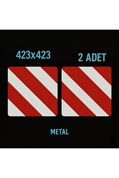 opersan 423X423 MM -TPESC K333 VE DIN 11030 UYUMLU TAŞIT İŞARET LEVHASI/REFLEKTİF PANEL/İŞ MAKİNE İKAZ LEVHA