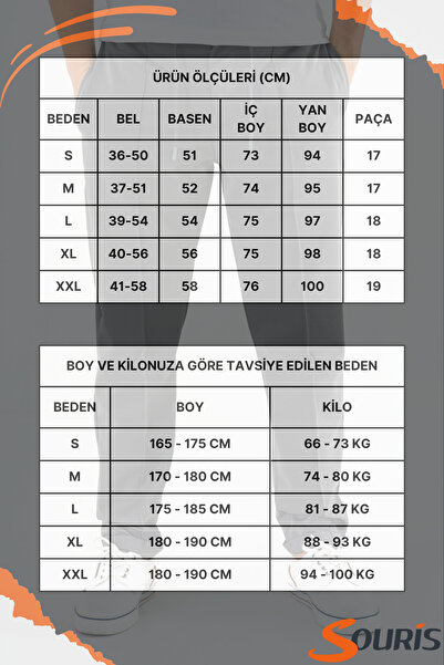 Souris Ανδρικό αθλητικό παντελόνι με καπνιστό ριγέ, διπλό πόδι Jogger