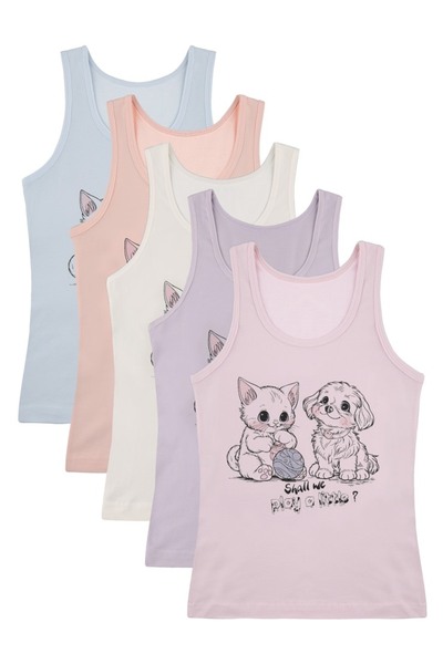 Donella 5-Pack of Girls' Tank Tops 4971Pb18
