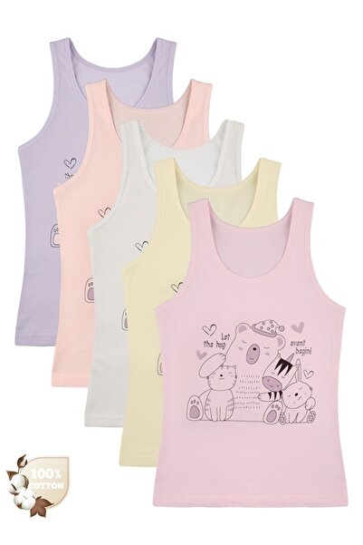 Donella 5-Pack of Girls' Tank Tops 4945Pb4