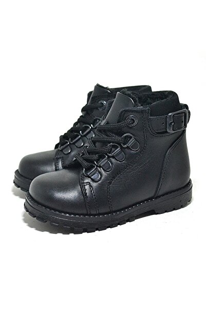 Rakerplus Griffon Genuine Leather Black Zippered Baby Boy Boots