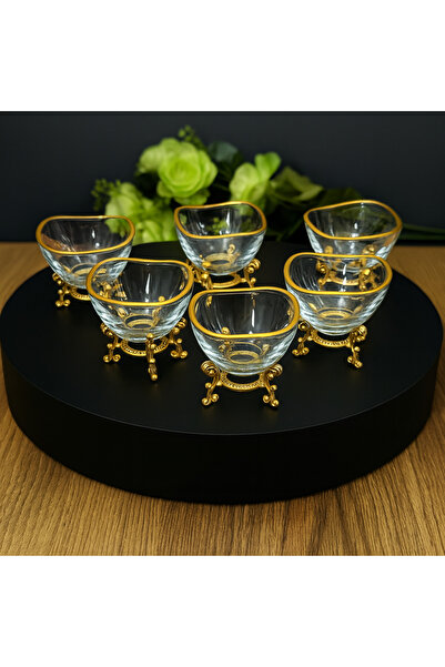 Elta Collection 6 lı Lüx Kahve Yanı Mini Lokumluk Şekerlik Sosluk Reçellik Çe...