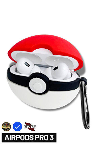 EWEC Pro 3. Generation Compatible Poke Ball Figured Protective Silicone Earphone Case