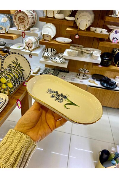 Dame Marie Pure Fleur Kayık Tabak Desen2 20cm