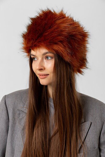 BALIENTE Heart Patterned Tile Fur Women's Hat