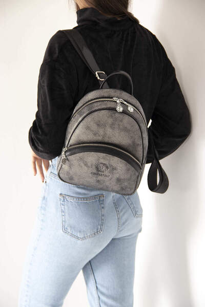 Silver Polo Μαύρο γυναικείο σακίδιο πλάτης Nv945 Model - M.silver