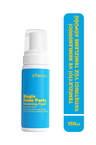 SHE VEC Temizleyici, Nemlendirici ve Yatıştırıcı Vegan Yüz Temizleme Köpüğü 150 ml Magic Foam Party