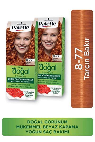 Palette Kalıcı Doğal Renkler 8-77 Tarçın Bakır Goji Berry Özü Saç Boyası
 X 2 Adet