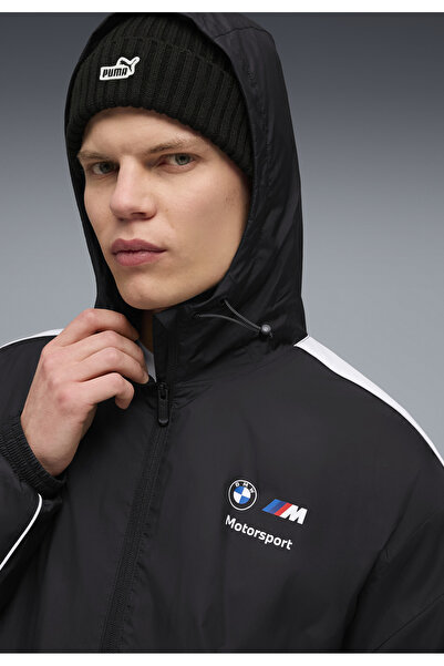 Puma Bmw Mms Mt7+ Wındbreaker 633172-01 Hooded Raincoat Tracksuit Top Men's Jacket Black