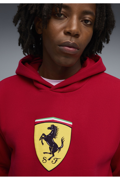 Puma Ανδρικό Φούτερ με Κουκούλα Scuderia Ferrari Sportswear Shield
