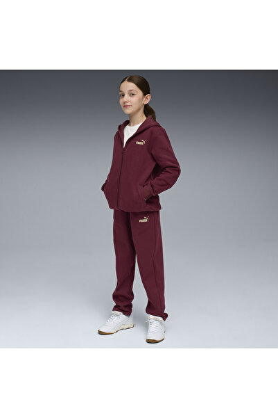 Puma Metallic Hooded Sweat Suit Youth