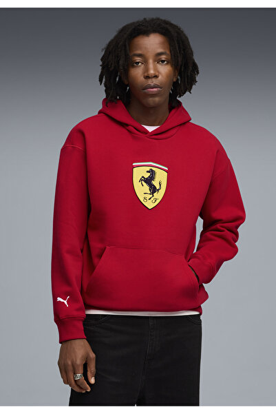 Puma Ανδρικό Φούτερ με Κουκούλα Scuderia Ferrari Sportswear Shield