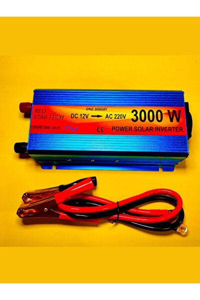 LaraThec Kamp Ve Normal Kullanım Uyumlu Taşınabilir Tam Sinüs Invertör 3000 Watt 12-220 Çevirici