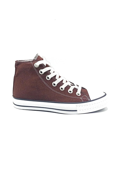 Ymn ayakkabı Unisex Günlük Keten Rahat Bilekli Kahve Uzun Convers Sneaker Spor Ayakkabı