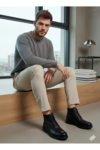 Geppetto Γνήσιες δερμάτινες μπότες Thermo Sole με επένδυση από γούνα, αδιάβροχες