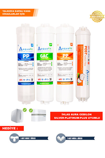 aquafit Ihlas Aura Cebilon Silver Platinum Ve Plus Uyumlu 4'lü Filtre (compact Ve Unique Uyumlu Değildir)