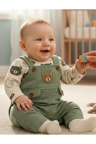 ALTINTAŞ BABY Ayı Nakışlı Bebek Tulum