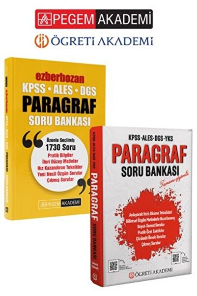 Pegem Akademi Yayıncılık Pegem + Öğreti KPSS ALES DGS YKS Paragraf Ezberbozan...