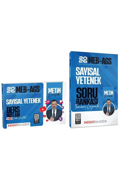 İndeks Akademi 2026 MEB-AGS Sayısal Yetenek Video Ders Notları + Soru Bankası...