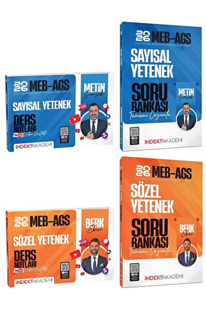 İndeks Akademi 2026 MEB-AGS Sözel + Sayısal Yetenek Ders Notları + Soru Banka...