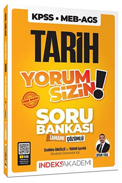 İndeks Akademi 2026 KPSS MEB-AGS Tarih Yorum Sizin Soru Bankası Çözümlü - Aydın Yüce
