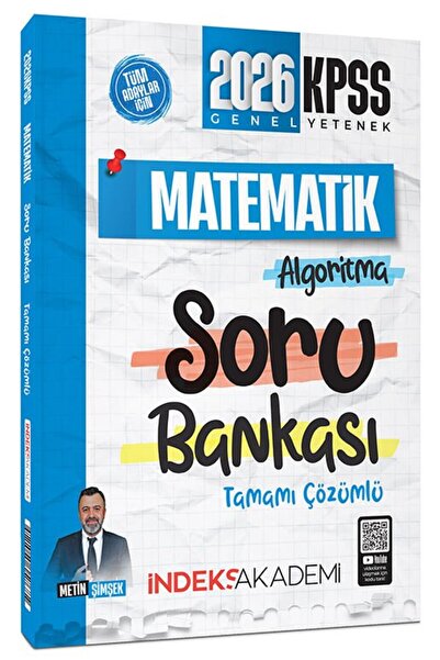 İndeks Akademi İndeks Akademi 2026 KPSS Matematik Algoritma Soru Bankası Çözümlü - Metin Şimşek İndeks Akademi Yayı