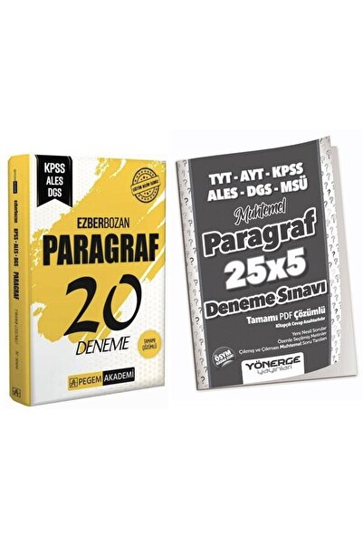 Pegem Akademi Yayıncılık Pegem + Yönerge KPSS ALES DGS Paragraf Ezberbozan 20...