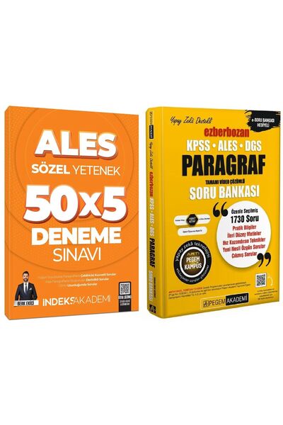 Pegem Akademi Yayıncılık Pegem + İndeks 2026 ALES Paragraf Ezberbozan Soru Ba...