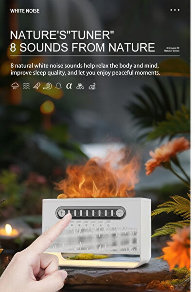 Genel Markalar 8 Doğa sesli Aroma Difüzör Nemlendirici ve Bluetooth Hoparlör