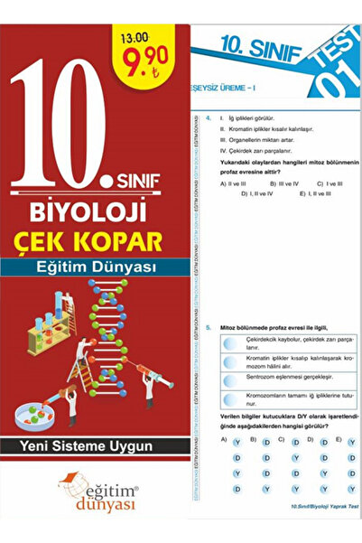 EĞİTİM DÜNYASI YAYINLARI SÜPER FİYAT Eğitim Dünyası 10. Sınıf Biyoloji Yaprak...